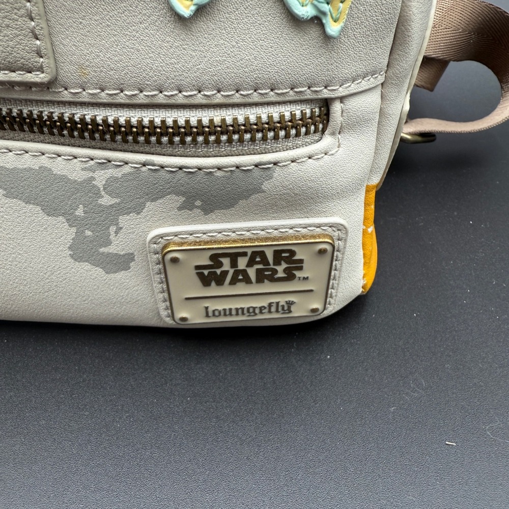 Star Wars Loungefly Baby Yoda Mini Backpack With Faux Leather & Appliqué Design - Picture 2 of 8